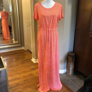 MICHAEL MICHAEL KORS DRAWSTRING MAXI DRESS